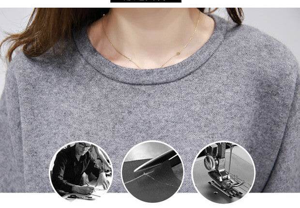 Europe Station Loose Large Medium Long Sleeved Sweater Fake Two Maternity Dresses - Mubimart