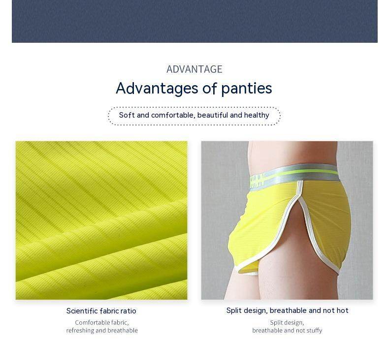 Underwear Ice Silk Split Home Shorts Men - Mubimart