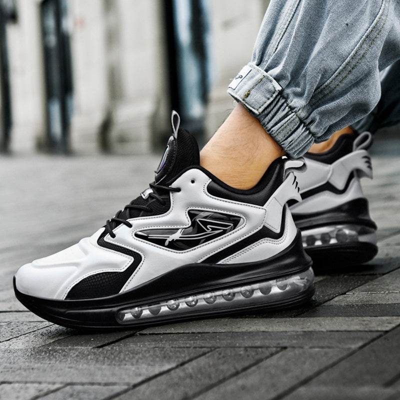 Color-matching Lace-up Air Cushion Sneakers Men's Lightweight Thick-soled Daddy Shoes Fashion Casual Running Sports Casual Shoes - Mubimart