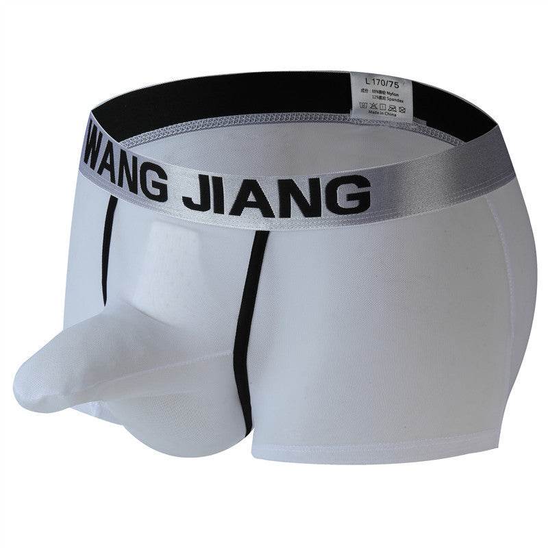 Men's Boxers Transparent Mesh Elephant Nose Underwear Bullet Separation Bag Boxers - Mubimart