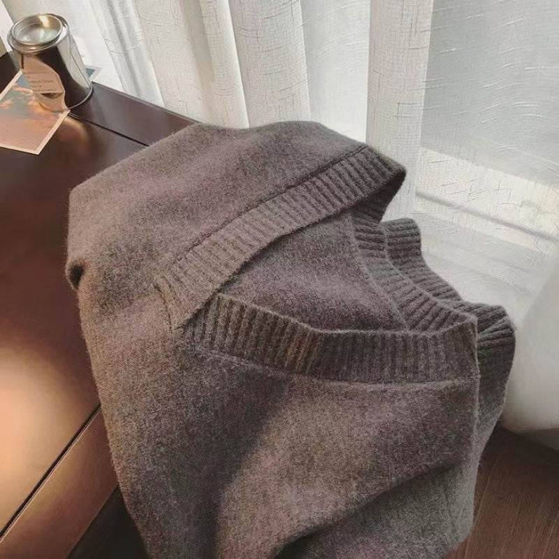 Inner Wear Sleeveless Knit Vest Collar Sweater Vest For Women - Mubimart