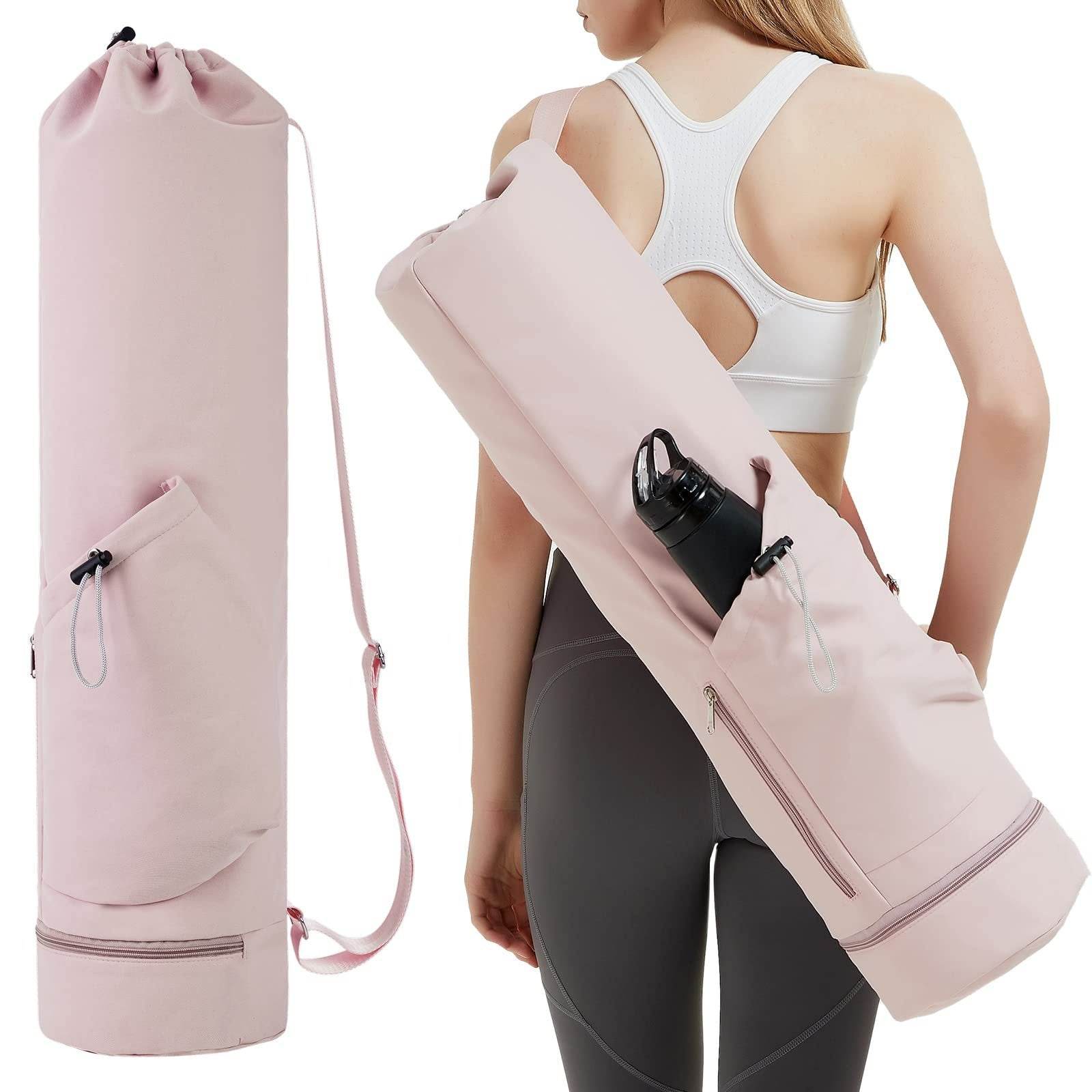 Yoga Mat Bag With Water Bottle Pocket And Bottom Wet Bag Multifunction Storage Bag - Mubimart