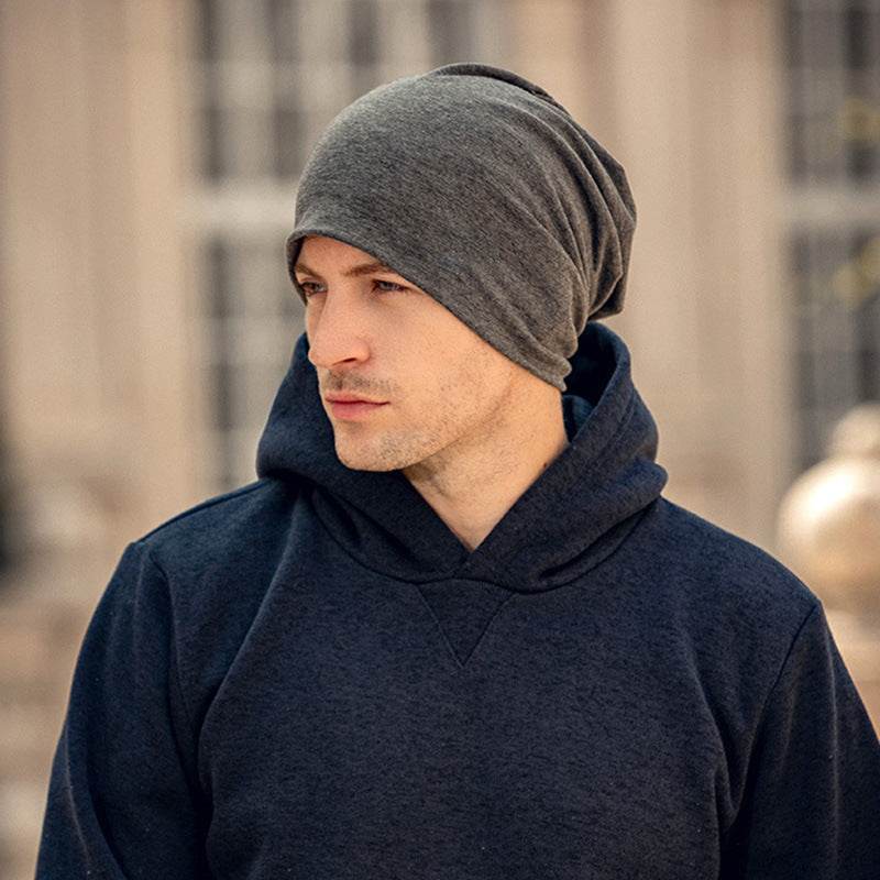 Solid Color Autumn Spring Beanies Hats For Man Male - Mubimart