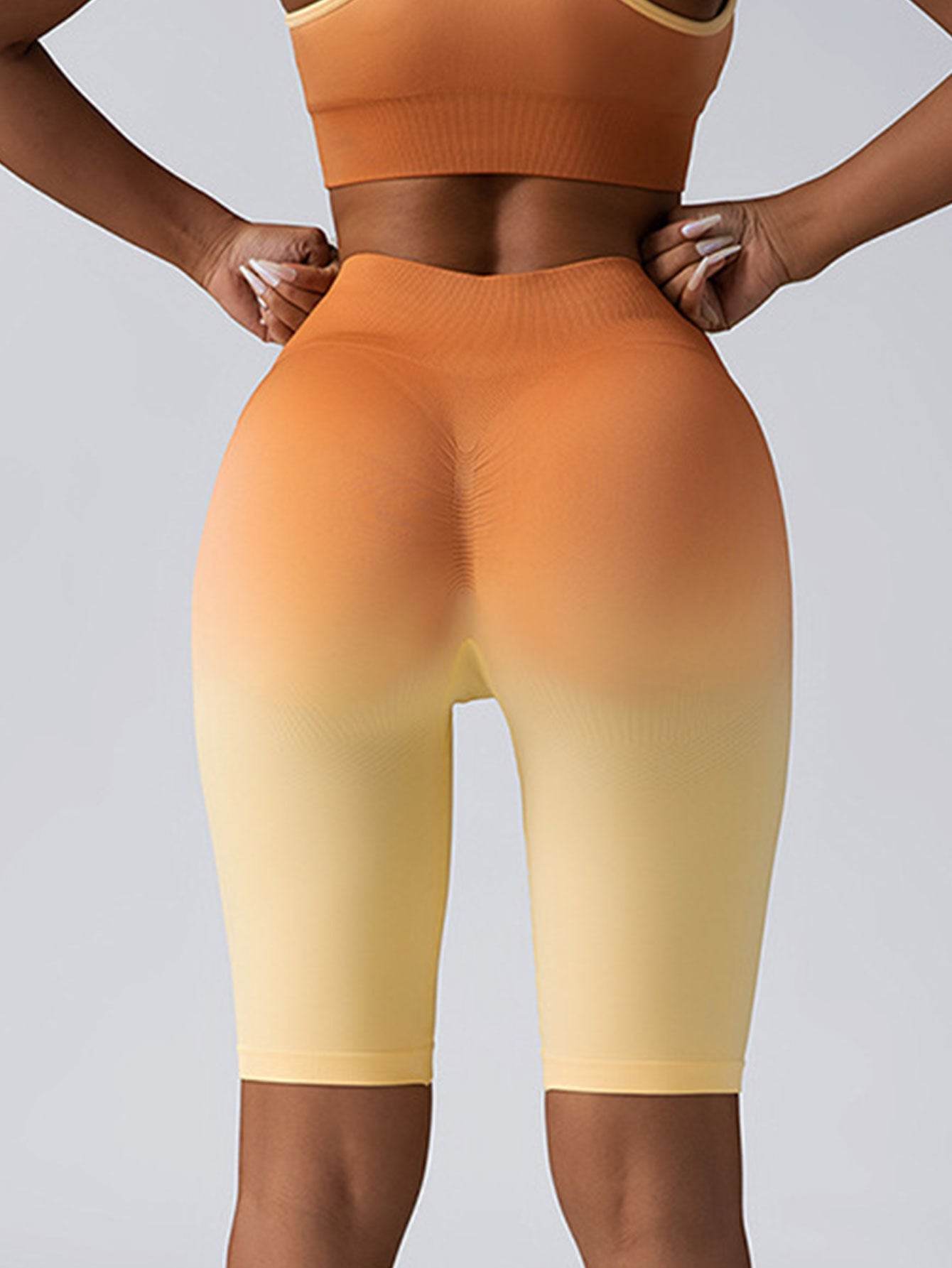 2 Pack Workout Shorts For Women Scrunch Butt Lifting High Waisted Yoga Gym Seamless Booty Biker Shorts - Mubimart