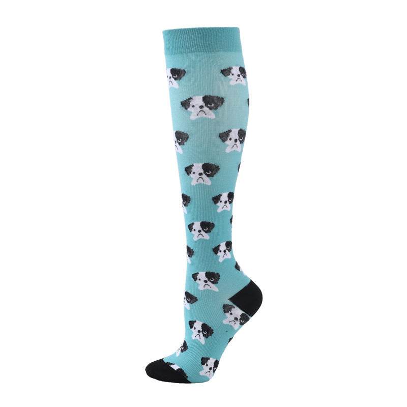 Sports Compression Socks Pattern Stretch Stockings - Mubimart