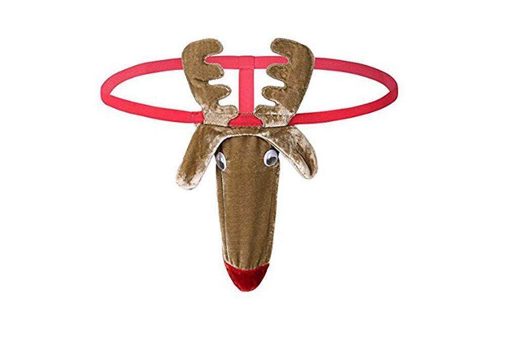 Reindeer Bell Strap Christmas Underwear Men - Mubimart