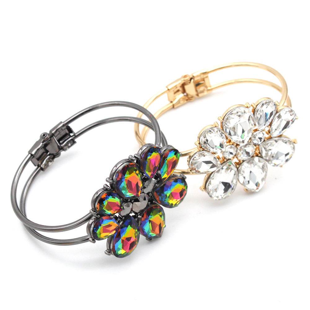 Fashion Crystal Bangle Bracelet Ornament - Mubimart