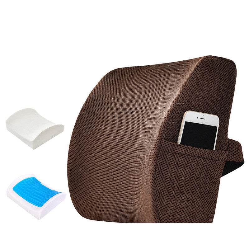 Office Lumbar Support Gel Memory Foam Lumbar Pillow - Mubimart