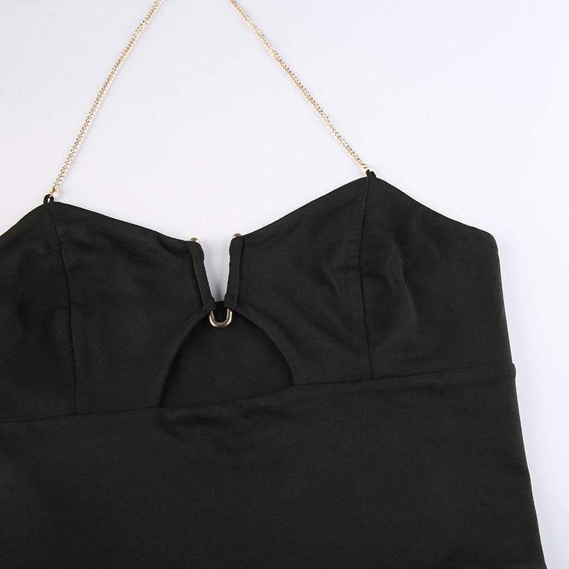 Corset V-Neck Hot Girl Cutout Cropped Navel Top - Mubimart