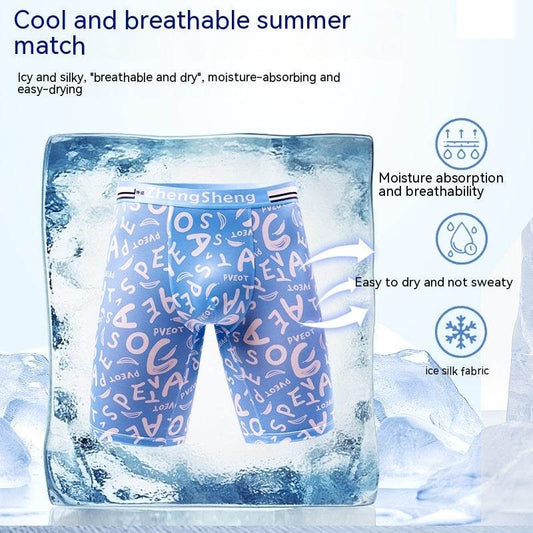 Men's Boxers Ice Silk Underwear - Mubimart