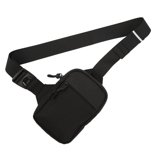 Side Shoulder Bag Small Waterproof Sling Bag for Men Women Running Cycling Traveling Shopping Black - Mubimart