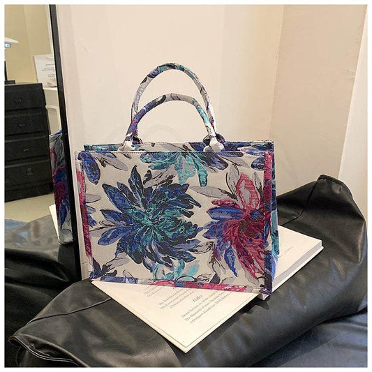 Textured Oil Painting Crossbody Bag For Women - Mubimart
