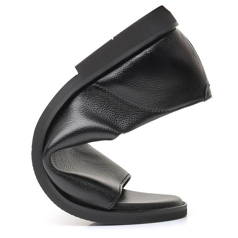 Men's Outdoor Wear Leather Sandals - Mubimart