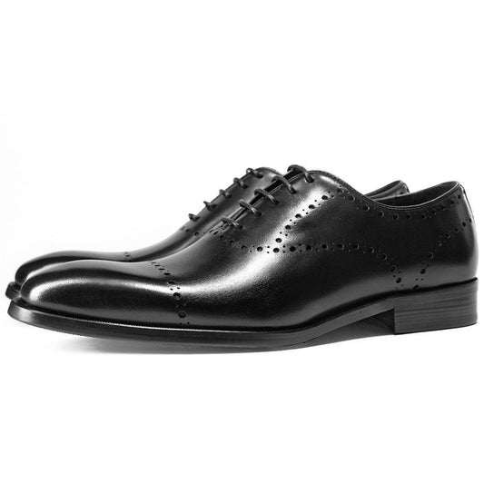 Cowhide British Style Brock Oxford Shoes Men - Mubimart