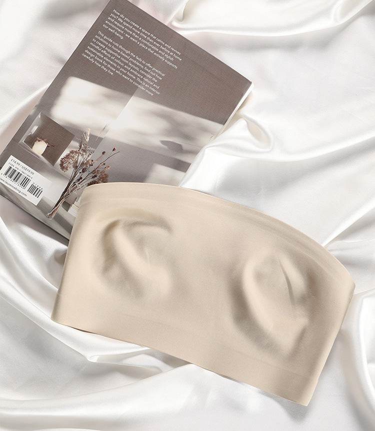 Strapless Seamless Ice Silk Push Up Women's Bra - Mubimart