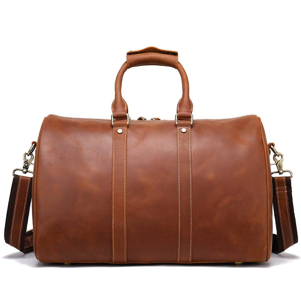 Men's Retro Travel Portable Large-capacity Business Trip Duffel Bag - Mubimart