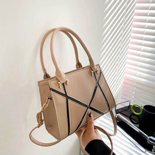 Large Capacity Casual Shoulder Portable Trendy Women Classy Tote Bag - Mubimart