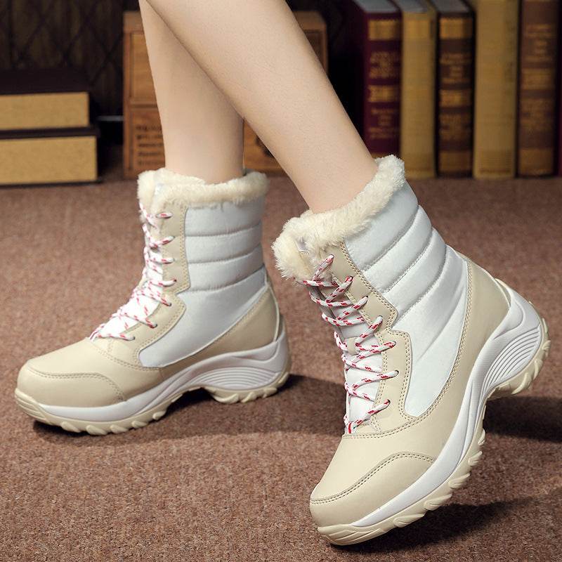 Snow Boots Plush Warm Ankle Boots For Women Winter Shoes - Mubimart