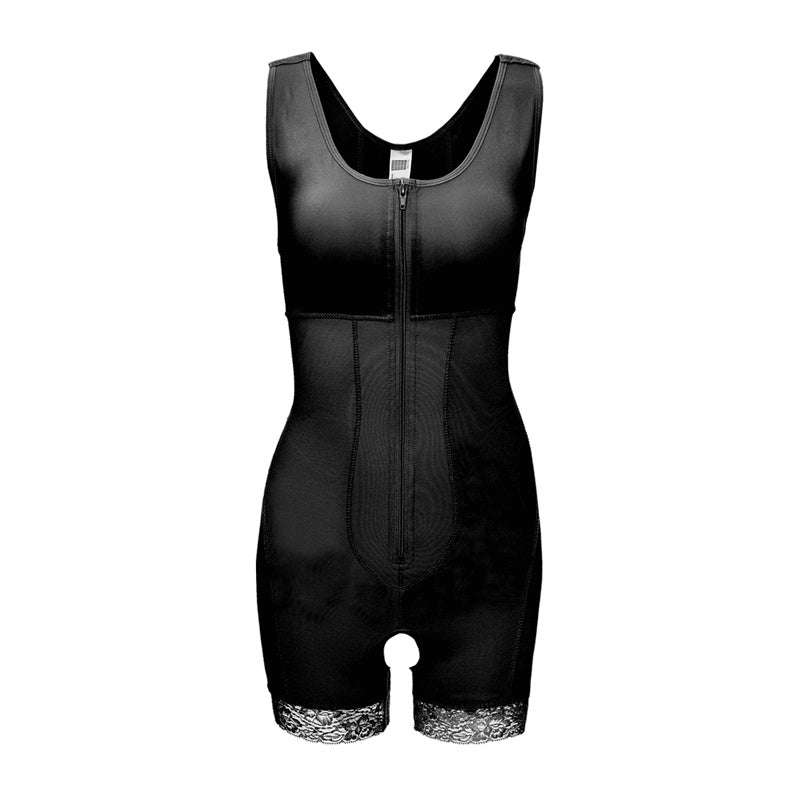 Women's One-piece Front Zipper Tummy And Hip Shaper - Mubimart -  