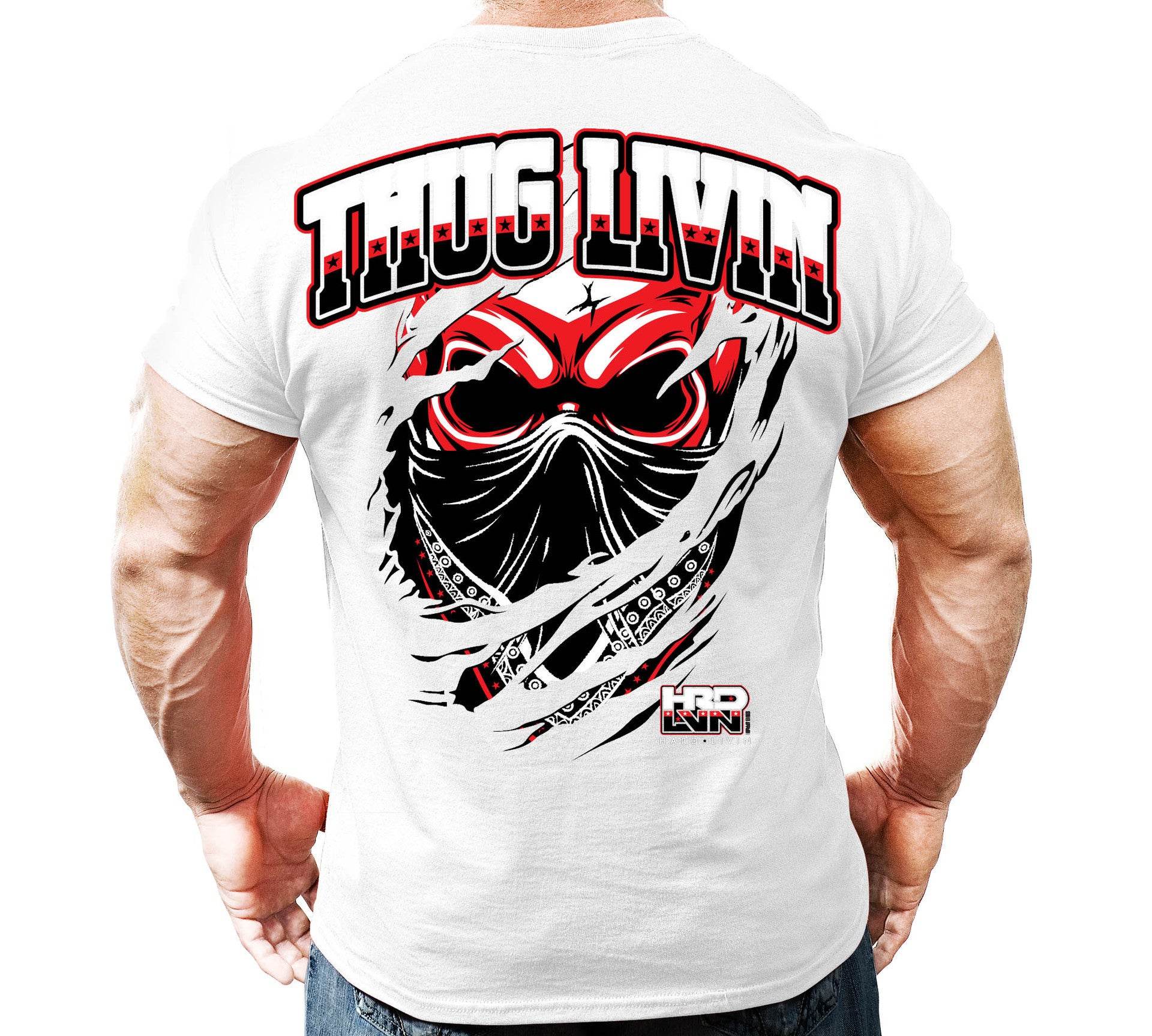 Big Print Brothers Cotton Stretch Slim Fit Workout T-shirt Men - Mubimart