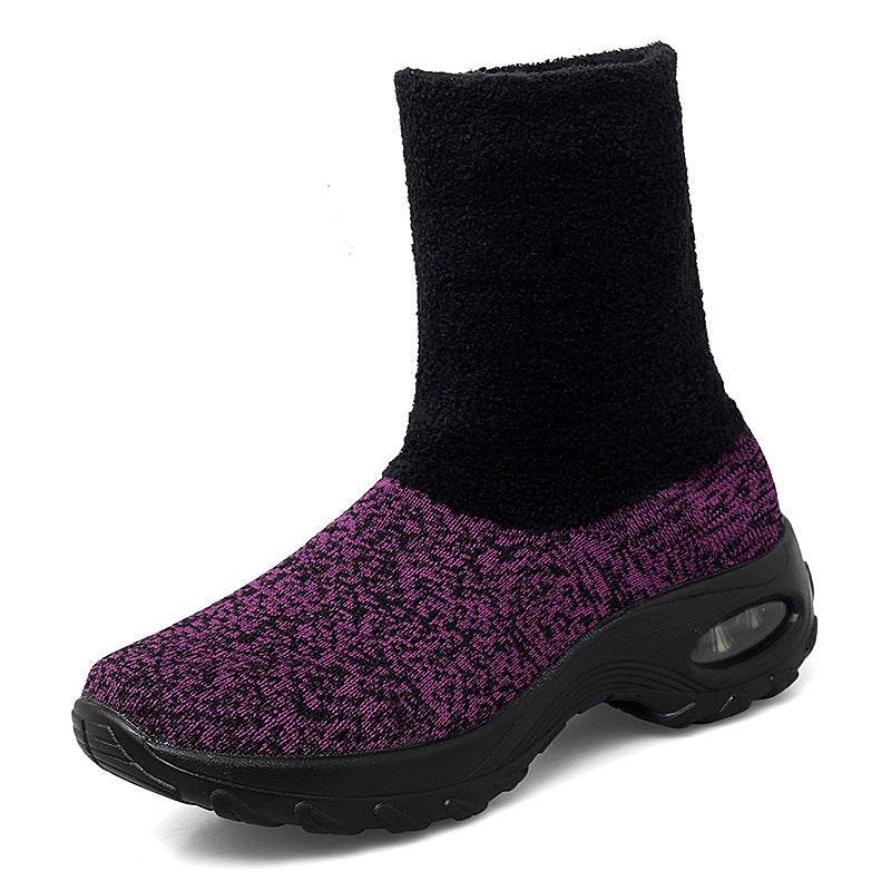 Lightweight Tall And Velvet Warm Snow Boots - Mubimart