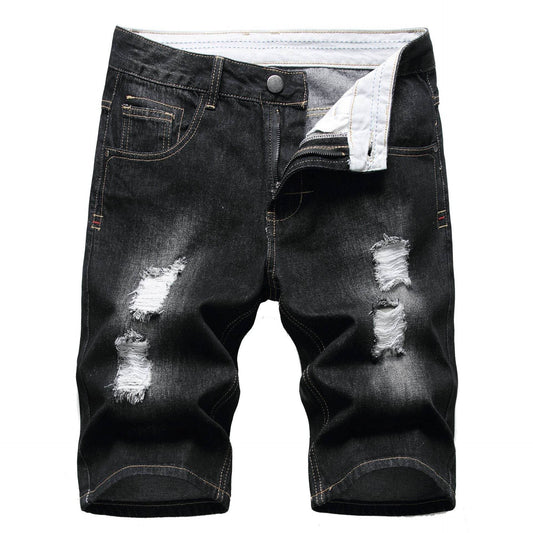 Men's Casual Fashion Denim Shorts - Mubimart