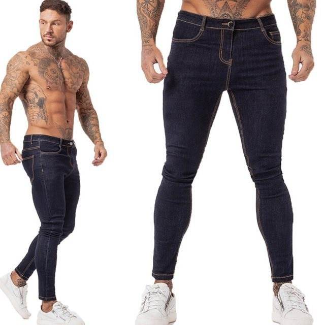 Patchwork Pants Jeans Men's Fit - Mubimart