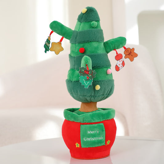 Singing And Speaking Recording Christmas Tree New Electric Plush Toy