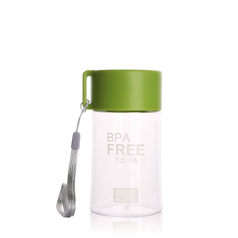 Mini Plastic Cup Water Cup Cute Portable Accompanying Cup With Rope - Mubimart