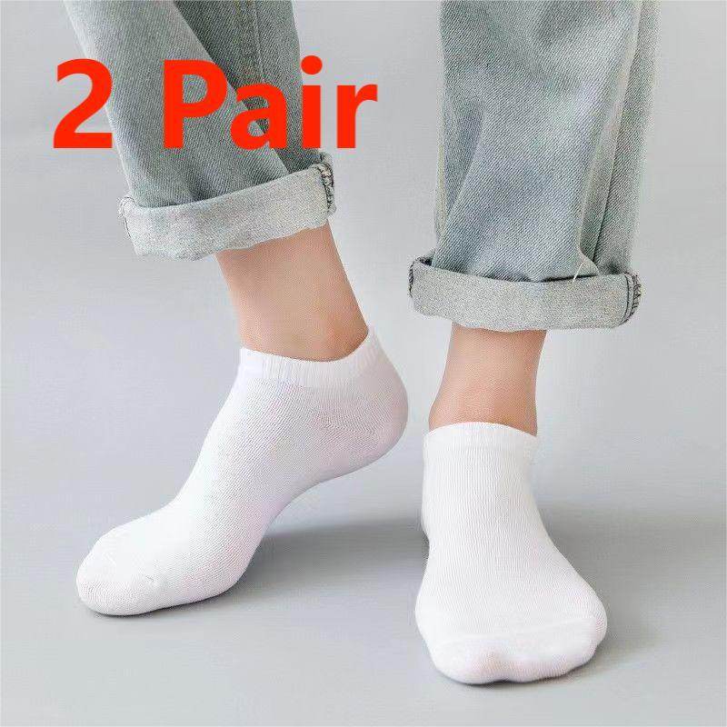 Men's Odor Resistant Low Cut Shallow Mouthed Invisible Boat Socks - Mubimart