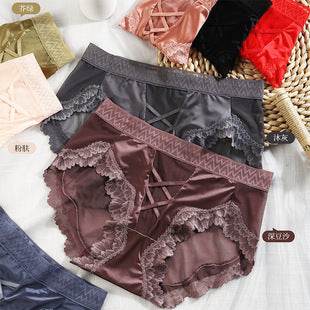 Popular Mesh Transparent Women's Underwear Lightweight Breathable Lace Briefs Women's Pants Pure Cotton Crotch Underwear For Women - Mubimart