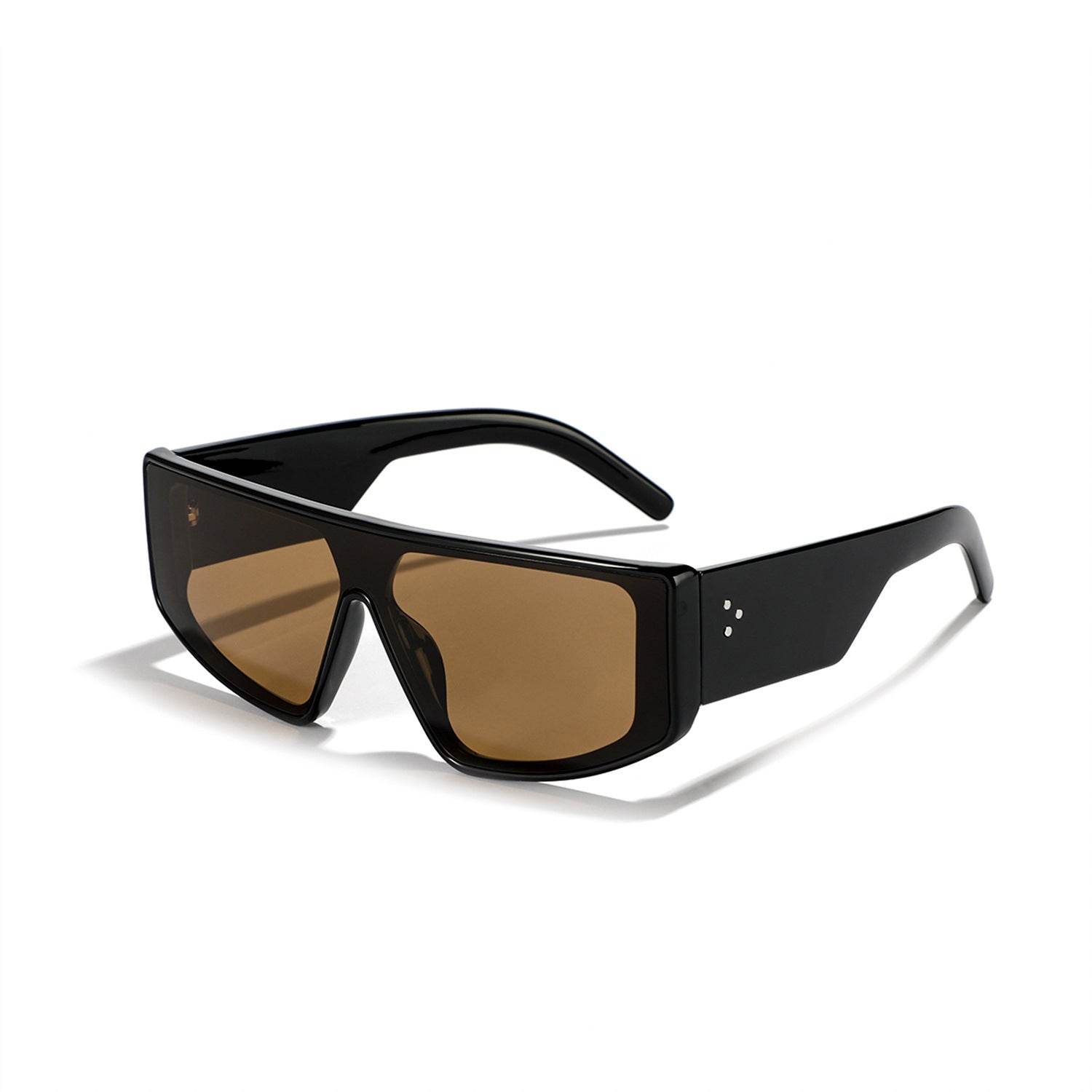 Men's Oversized One-piece Sunglasses Rivet - Mubimart