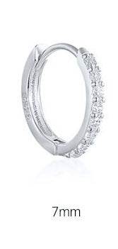 Women And Men Silver Earrings Hoops - Mubimart