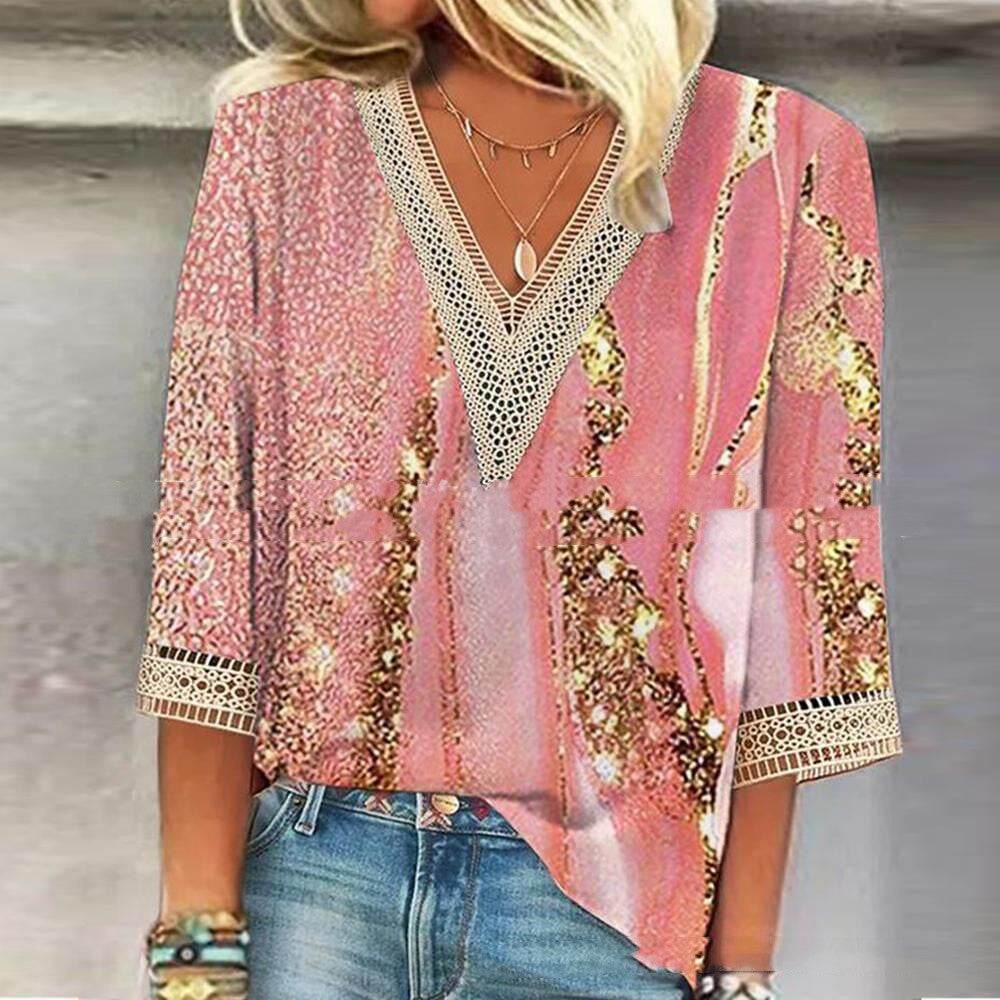Printed Casual Sleeveless T-shirt For Women - Mubimart