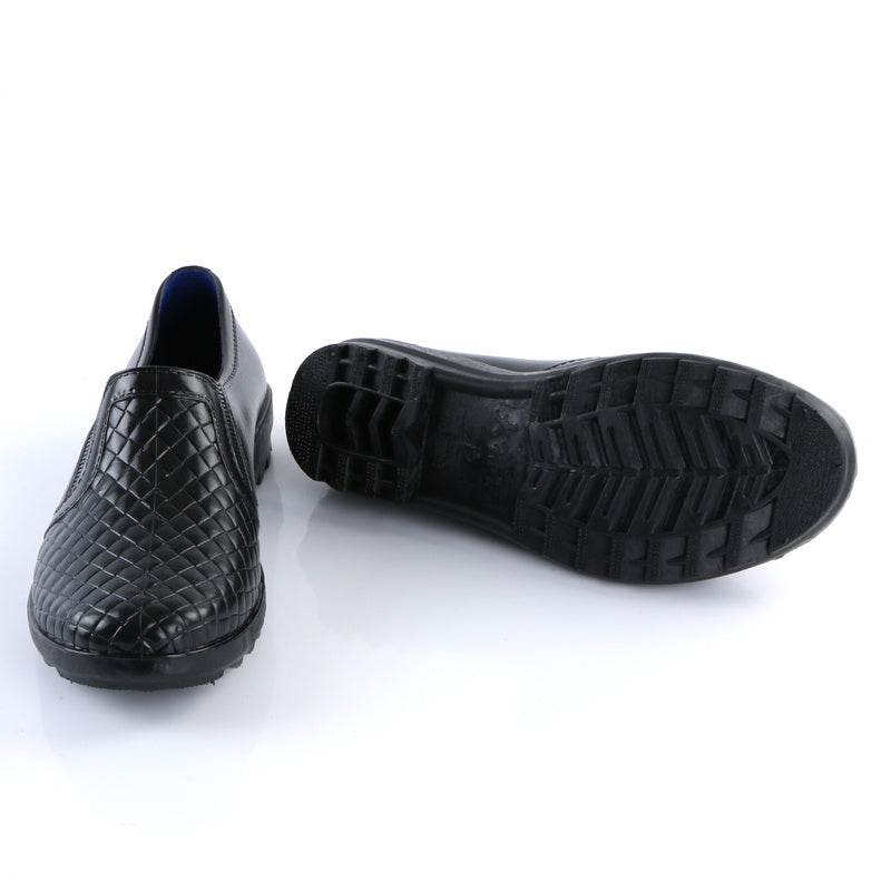 Fashion Waterproof Leather Rain Boots - Mubimart
