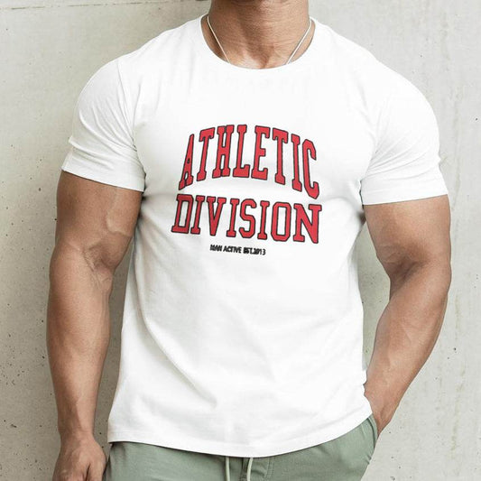 New Trendy Workout Short Sleeve T-shirt Men's ATHLETIC DIVISION - Mubimart