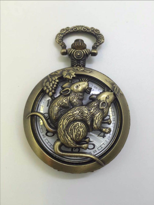 Retro Antique Chinese Pendant Necklace Mens Round Bronze - Mubimart
