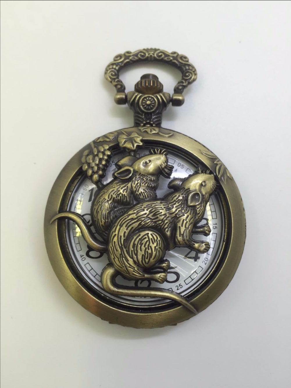 Retro Antique Chinese Pendant Necklace Mens Round Bronze - Mubimart