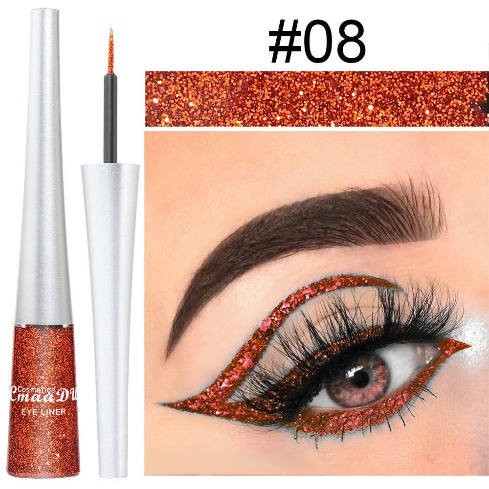 Creative Multicolor Glitter Powder Liquid Eyeliner - Mubimart