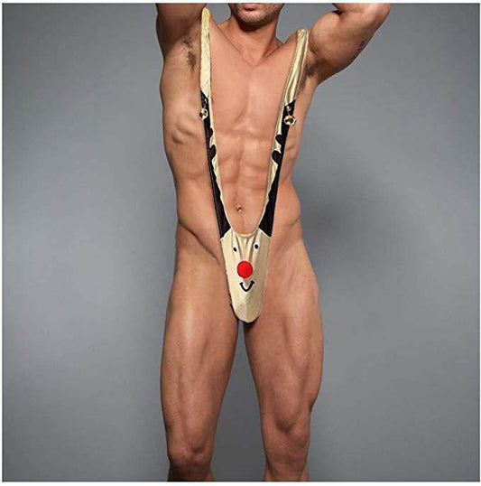 Reindeer Bell Strap Christmas Underwear Men - Mubimart