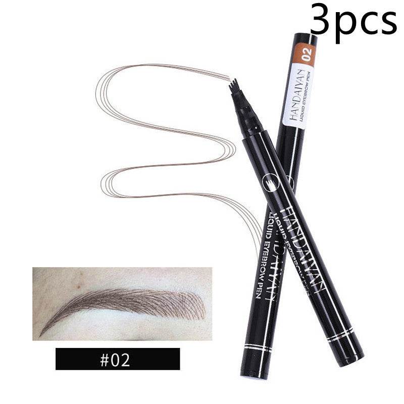 Four-head Eyebrow Pencil Liquid Eyebrow Pencil Tattoo Eyebrow Pencil Eyebrow Pencil 4-head Eyebrow Pencil Four-jaw Eyebrow Pencil - Mubimart