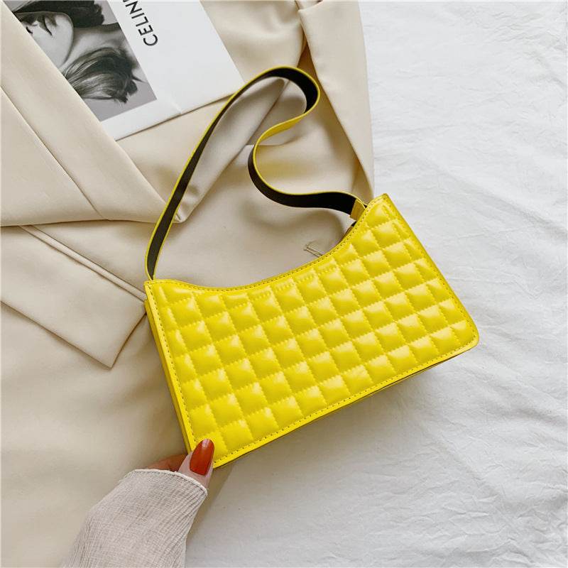 Elegant One-shoulder Diamond Pattern Bag Women - Mubimart