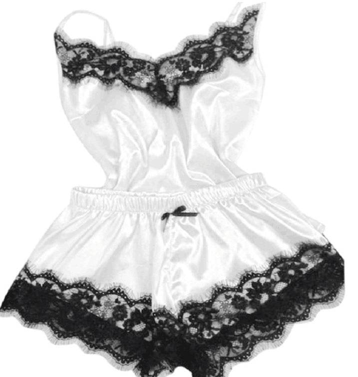 Women's Sling Pajamas Emulation Silk Nightgown Plus Size Home Underwear Nightdress - Mubimart