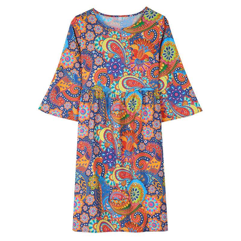 Elegant Print Sexy Slip Dress - Mubimart