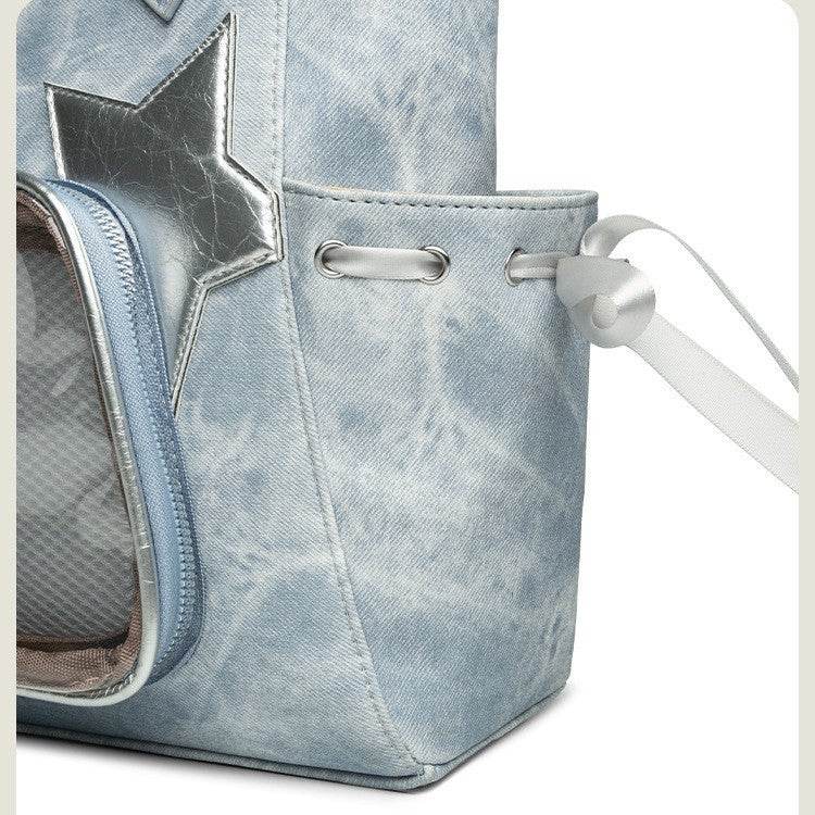 Niche Sweet Transparent Japanese Tote Bag For Women - Mubimart