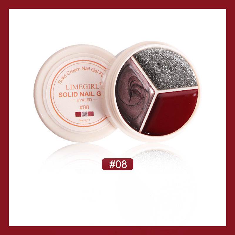 Cream Nail Polish Eye Shadow Bag - Mubimart