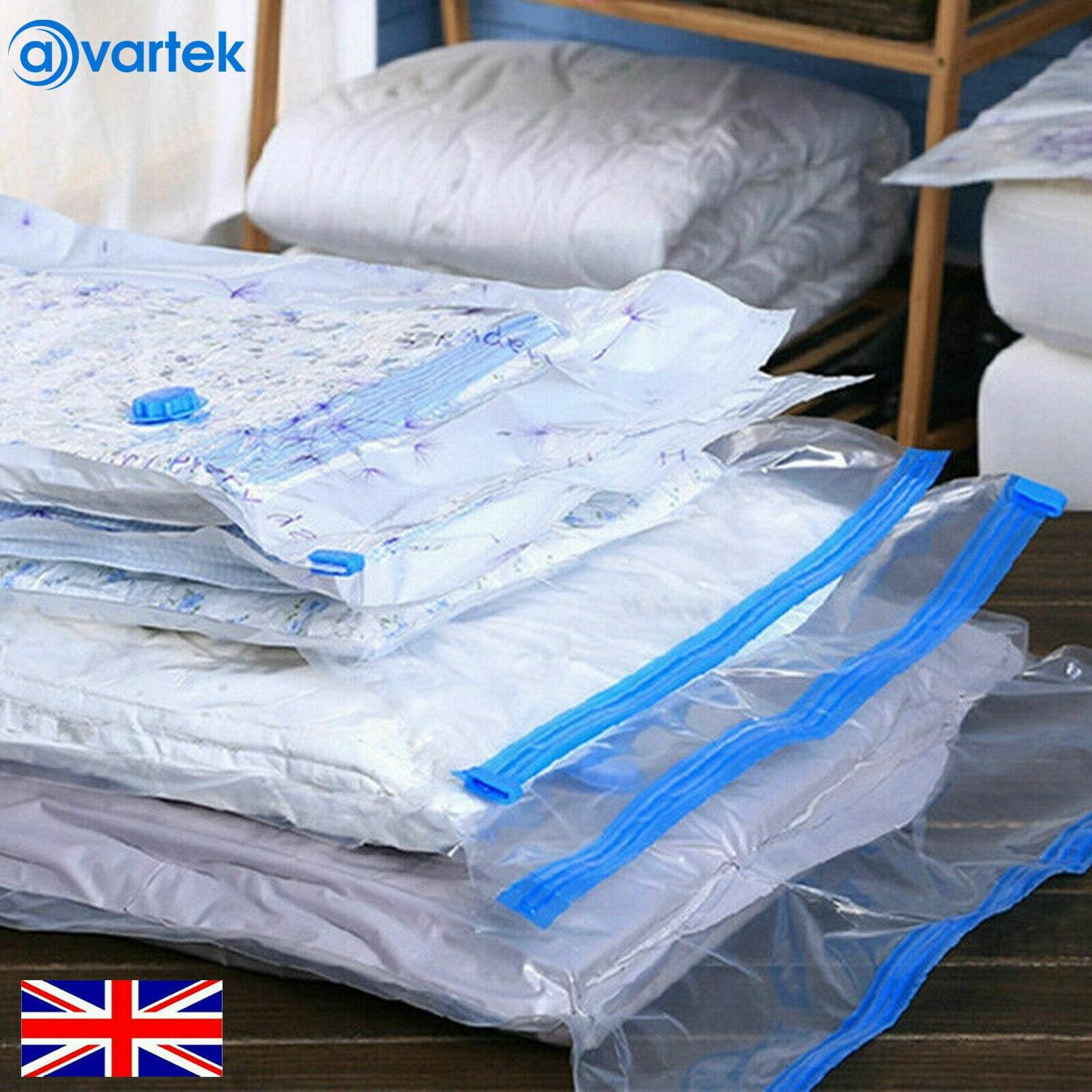 6 X STRONG VACUUM STORAGE SPACE SAVING BAGS VAC BAG SPACE SAVER VACCUM VACUM-BAG - Mubimart