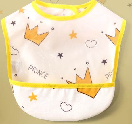 Cotton Baby Shape Bib EVA Bib Eating Clothes Waterproof Children - Mubimart