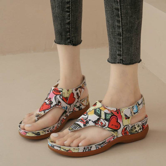 Wedge Casual Sandals Plus Size Wedge Flip-toe Women's Sandals - Mubimart