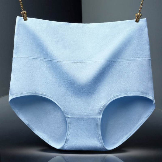 Plus Size Plus Size Cotton Ladies Panties Belly Control Buttocks High Waist Panties Pure Cotton High Waist Panties - Mubimart